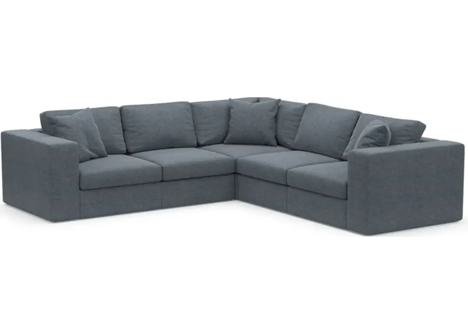 Collin Foam Comfort Eco Performance Fabric 5-Piece Sectional - Bridger Navy