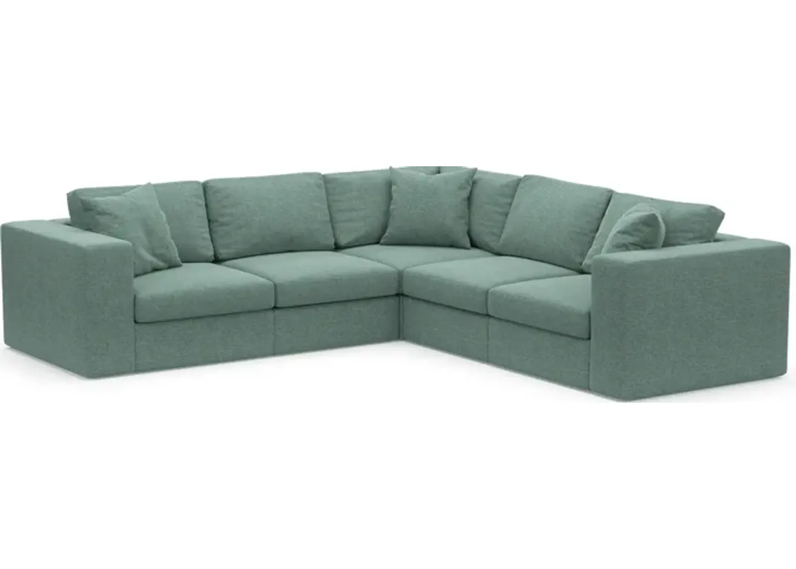 Collin Foam Comfort Eco Performance Fabric 5-Piece Sectional - Bridger Jade