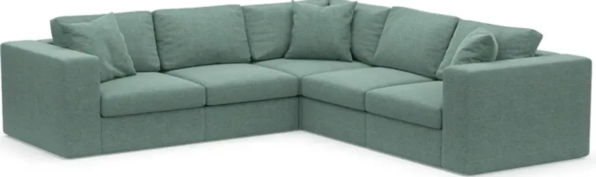 Collin Foam Comfort Eco Performance Fabric 5-Piece Sectional - Bridger Jade