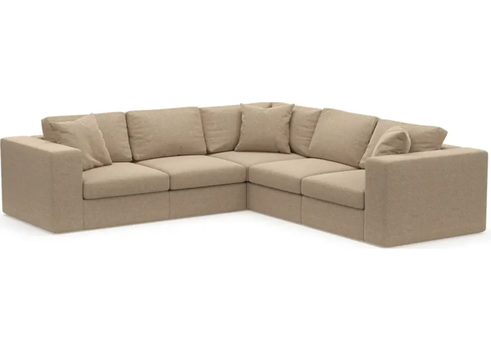 Collin Foam Comfort Eco Performance Fabric 5-Piece Sectional - Liv Wicker