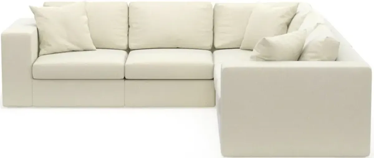 Collin Foam Comfort Eco Performance Fabric 5-Piece Sectional - Fincher Ivory