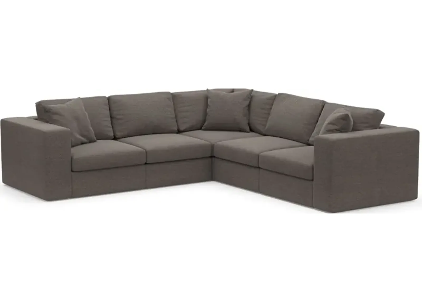 Collin Foam Comfort Eco Performance Fabric 5-Piece Sectional - Presidio Steel