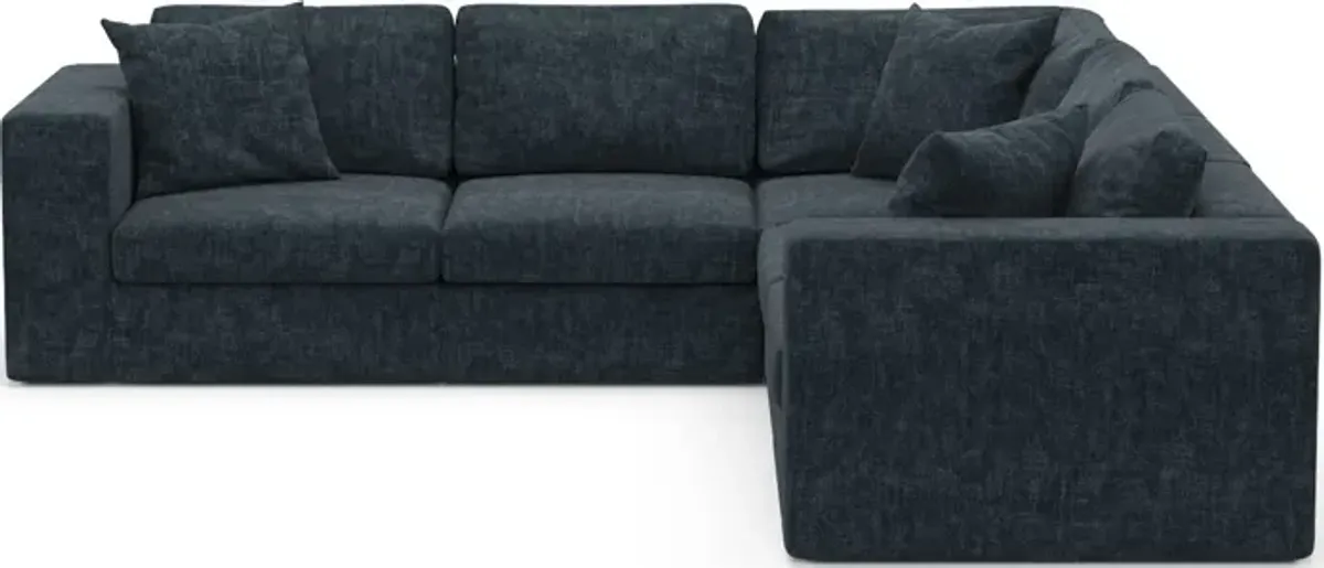 Collin Foam Comfort Eco Performance Fabric 5-Piece Sectional - Argo Navy