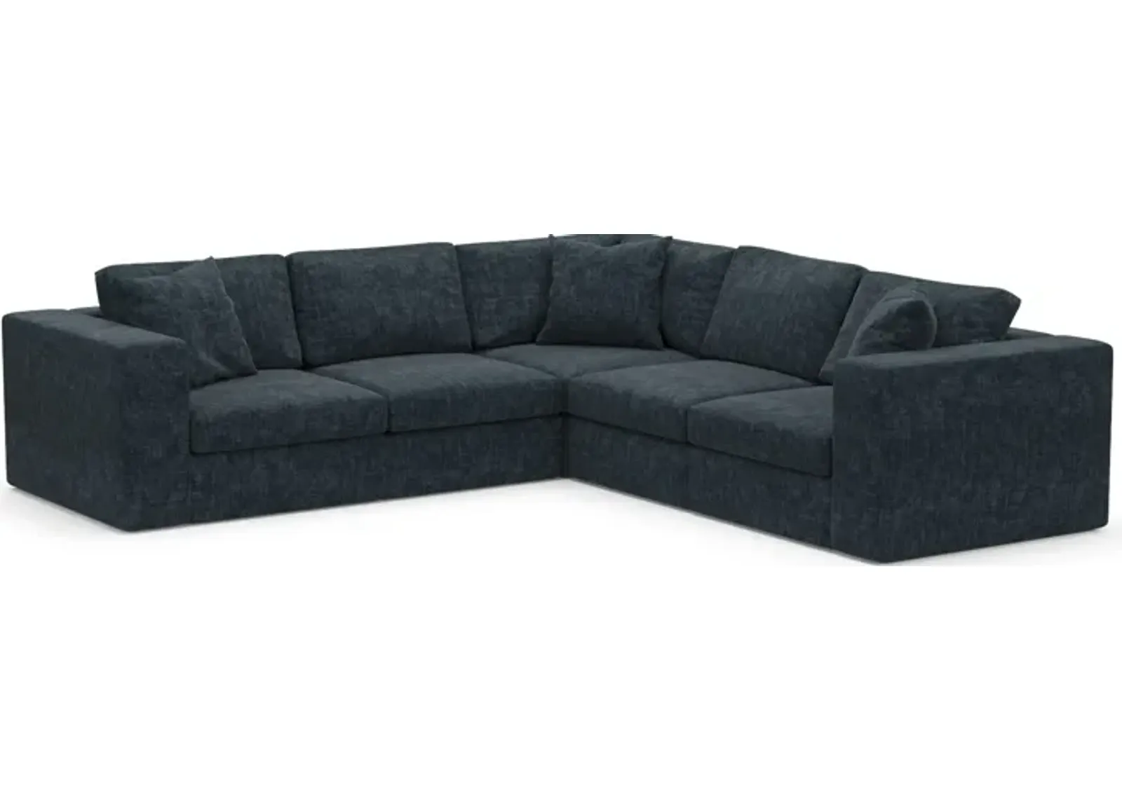 Collin Foam Comfort Eco Performance Fabric 5-Piece Sectional - Argo Navy