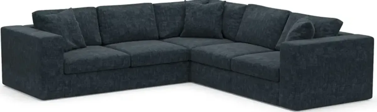 Collin Foam Comfort Eco Performance Fabric 5-Piece Sectional - Argo Navy