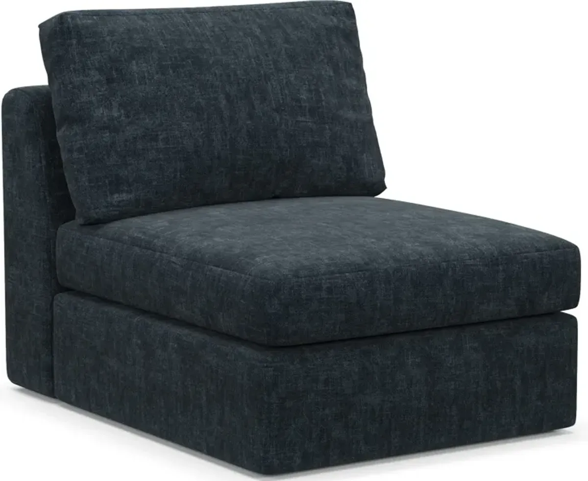 Collin Foam Comfort Eco Performance Fabric Armless Chair - Argo Navy