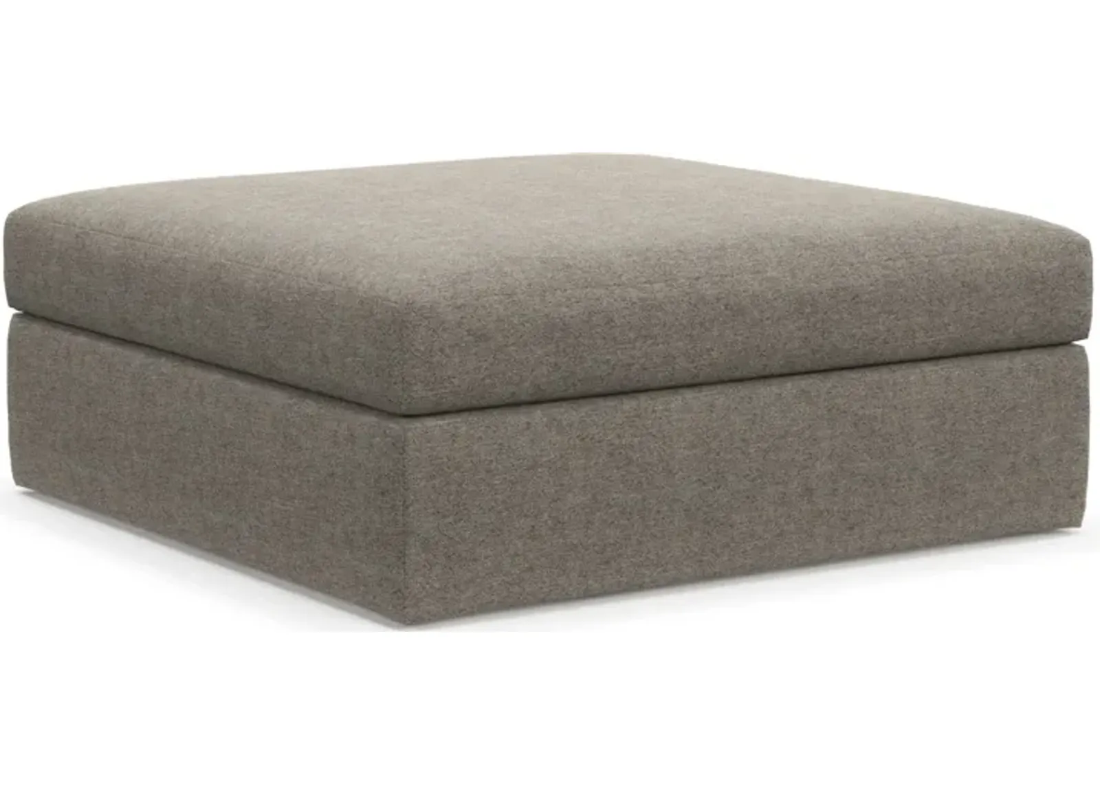 Collin Hybrid Comfort Eco Performance Fabric Ottoman - Bridger Metal