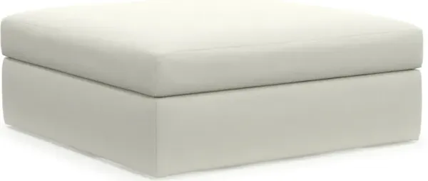 Collin Hybrid Comfort Eco Performance Fabric Ottoman - Liv Arctic