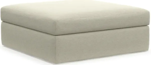 Collin Hybrid Comfort Eco Performance Fabric Ottoman - Liv Dove