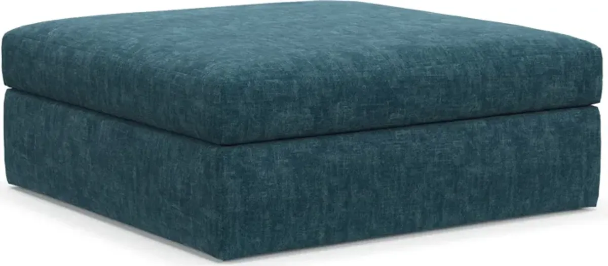 Collin Hybrid Comfort Eco Performance Fabric Ottoman - Argo Tropic