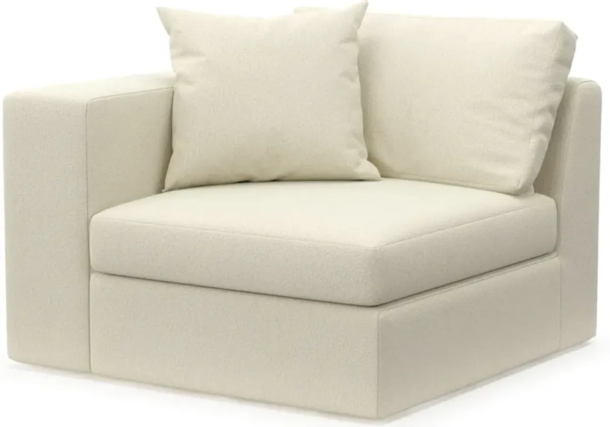 Collin Foam Comfort Eco Performance Fabric Left-Facing Chair - Fincher Ivory