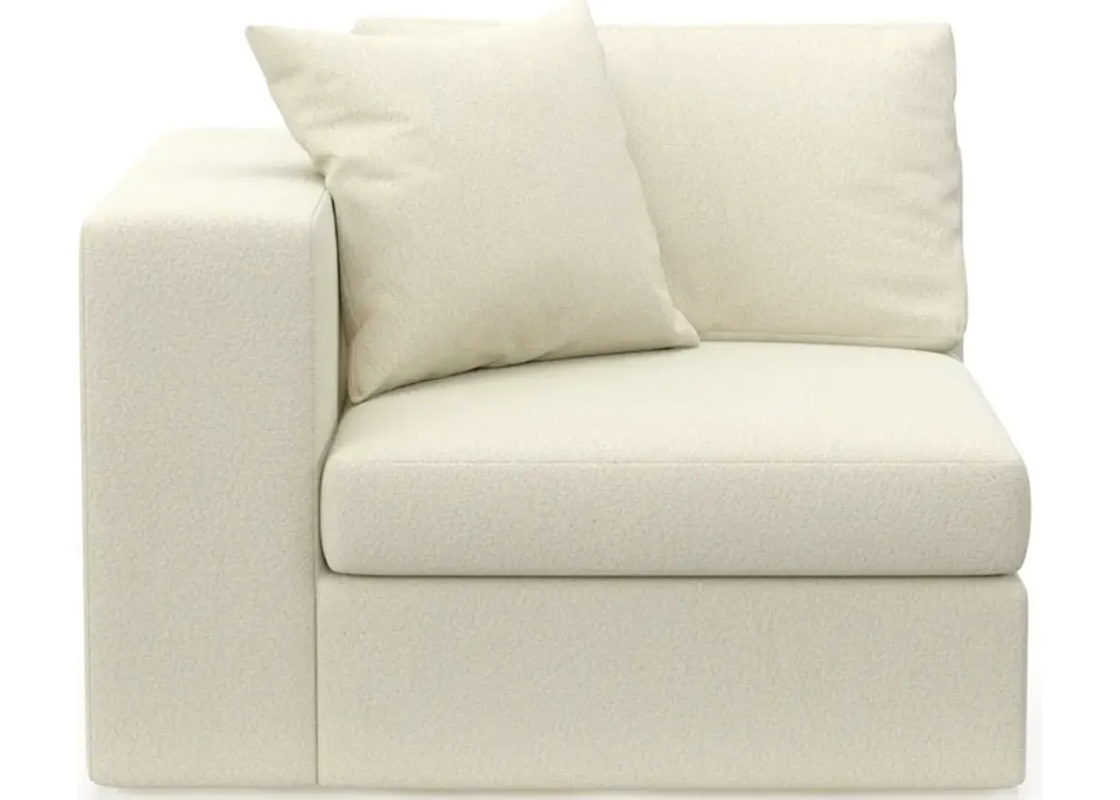 Collin Foam Comfort Eco Performance Fabric Left-Facing Chair - Fincher Ivory