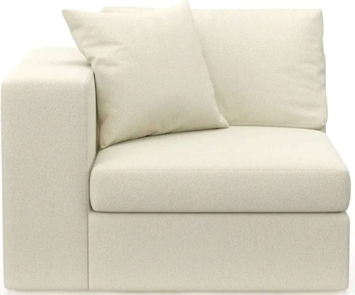 Collin Foam Comfort Eco Performance Fabric Left-Facing Chair - Fincher Ivory