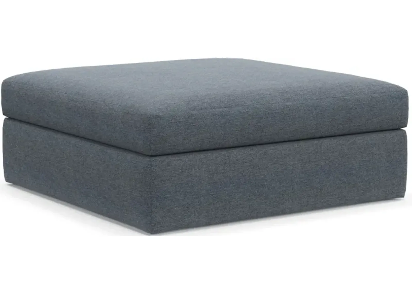 Collin Foam Comfort Eco Performance Fabric Ottoman - Bridger Navy