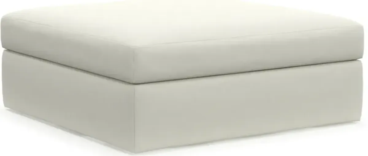 Collin Foam Comfort Eco Performance Fabric Ottoman - Liv Arctic