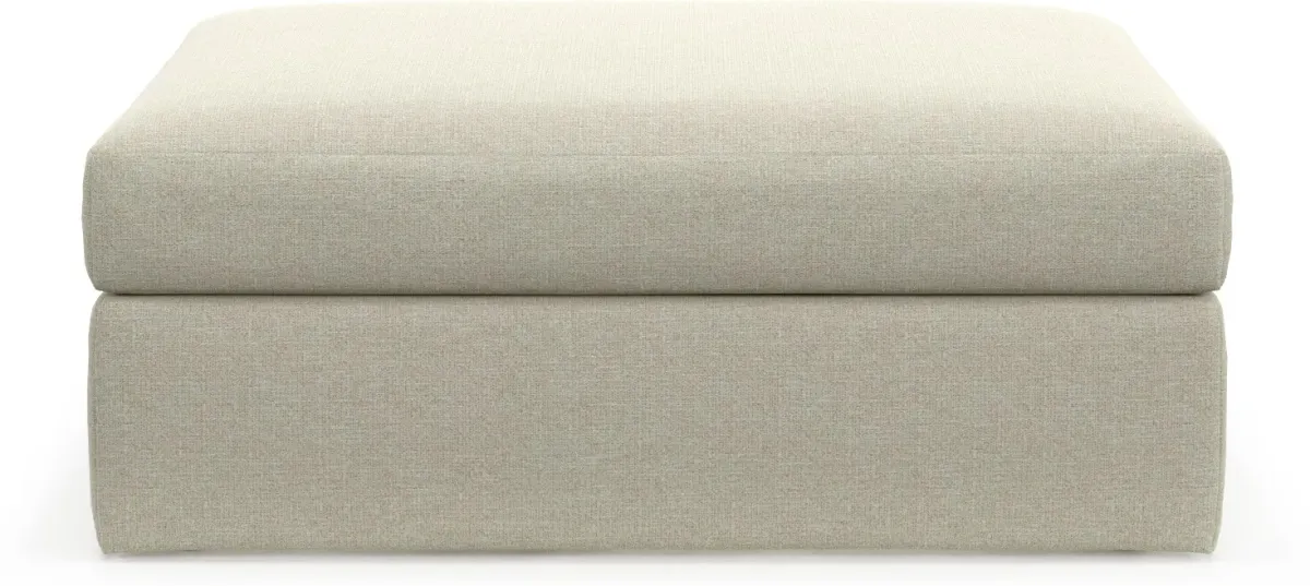 Collin Foam Comfort Eco Performance Fabric Ottoman - Liv Dove