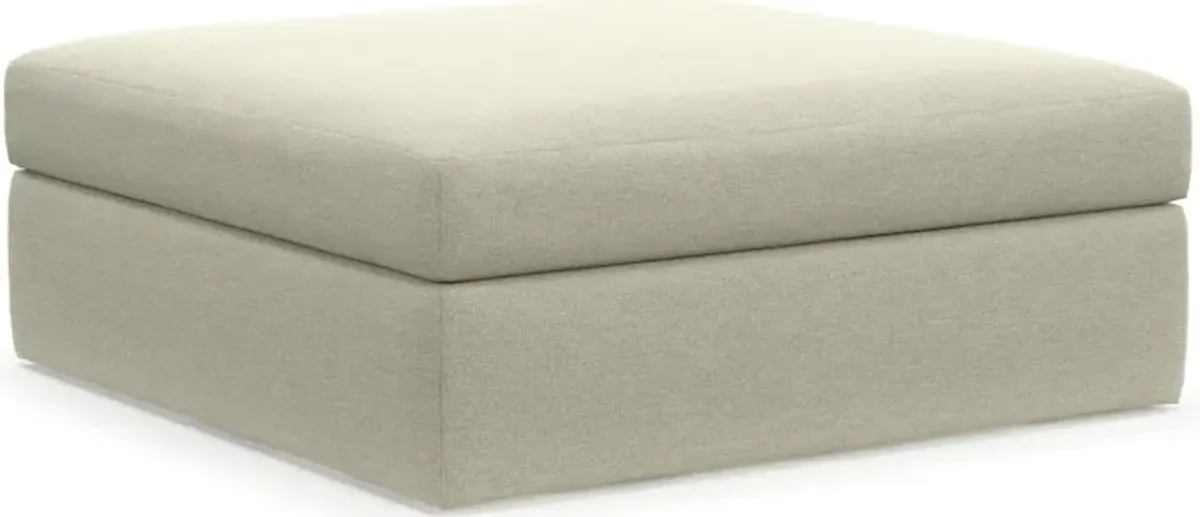 Collin Foam Comfort Eco Performance Fabric Ottoman - Liv Dove