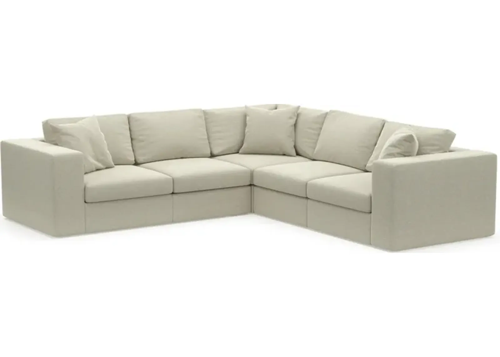 Collin Hybrid Comfort Eco Performance Fabric 5-Piece Sectional - Liv Dove