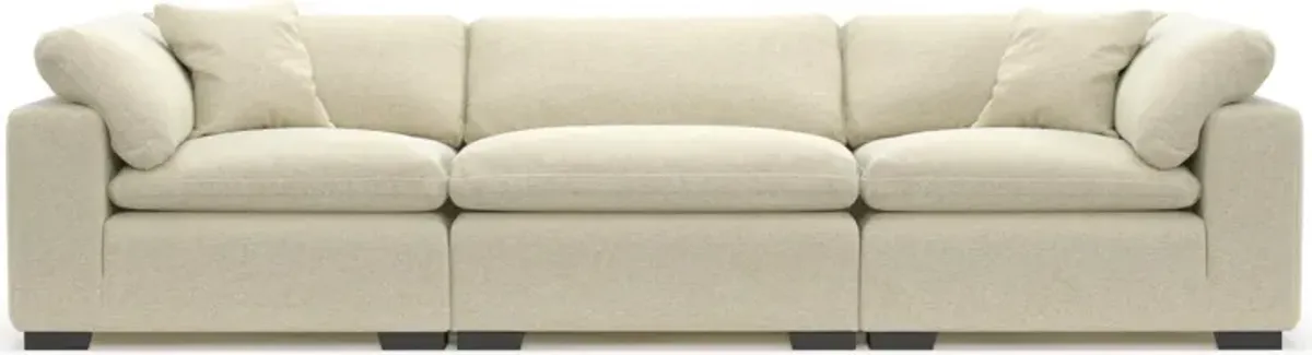 Plush Feathered Comfort Eco Performance Fabric 3-Piece Sofa - Bridger Shell