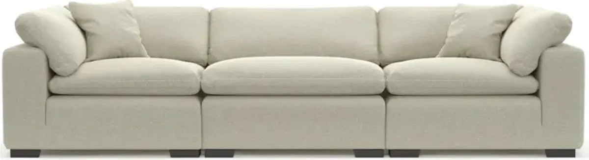 Plush Feathered Comfort Eco Performance Fabric 3-Piece Sofa - Liv Dove