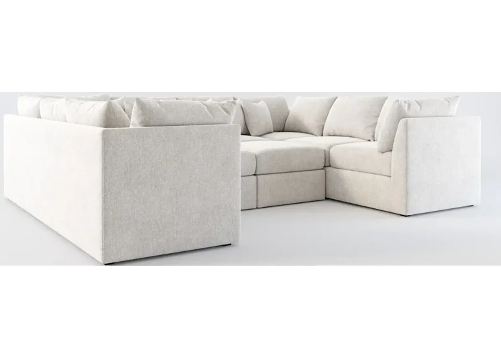 Nest 5-Piece Pit Hybrid Comfort Sectional - Burmese Granite