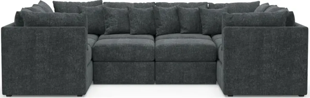 Nest Hybrid Comfort 5-Piece Pit Sectional - Contessa Shadow