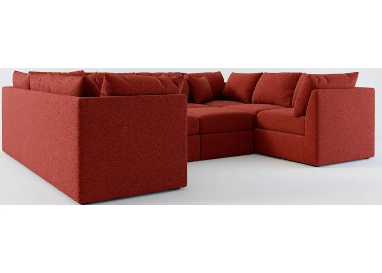 Nest Hybrid Comfort 5-Piece Pit Sectional - Bloke Brick