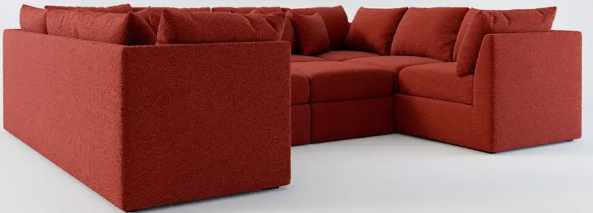 Nest Hybrid Comfort 5-Piece Pit Sectional - Bloke Brick