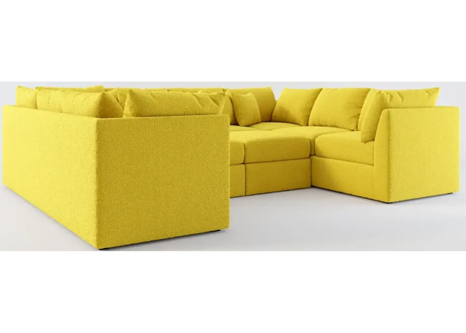 Nest Hybrid Comfort 5-Piece Pit Sectional - Bloke Goldenrod