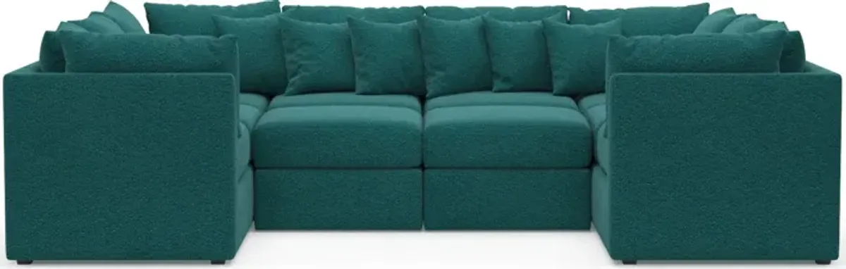 Nest Hybrid Comfort 5-Piece Pit Sectional - Bloke Peacock