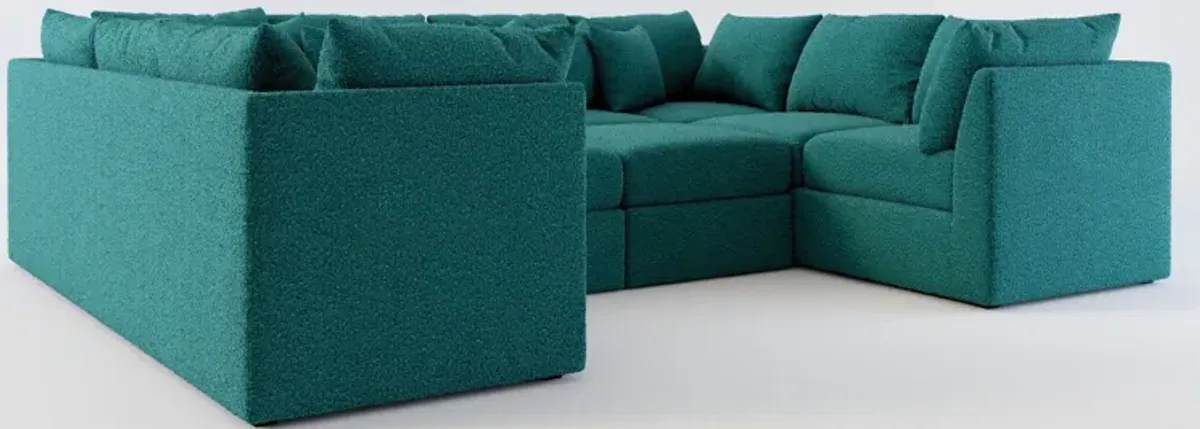 Nest Hybrid Comfort 5-Piece Pit Sectional - Bloke Peacock