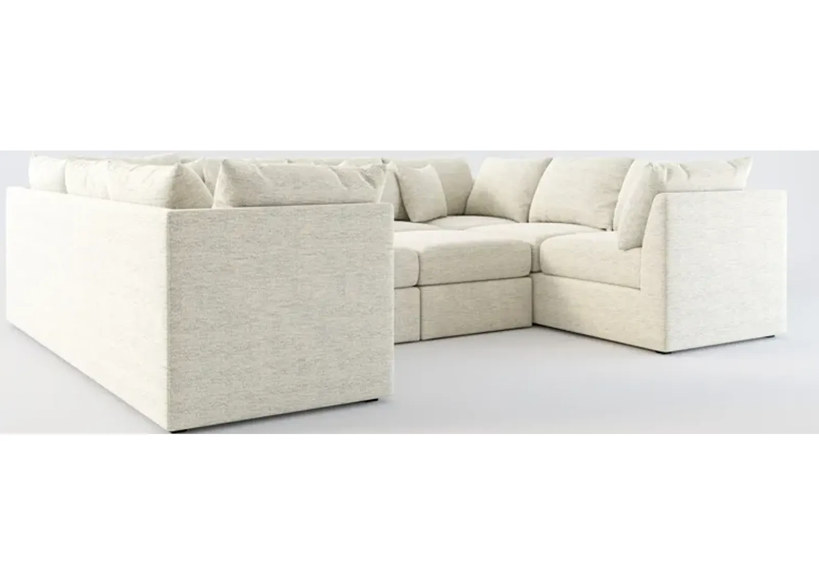 Nest 5-Piece Pit Hybrid Comfort Sectional - Merino Chalk