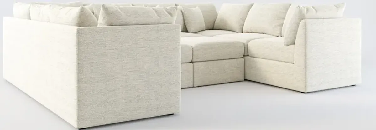 Nest 5-Piece Pit Hybrid Comfort Sectional - Merino Chalk