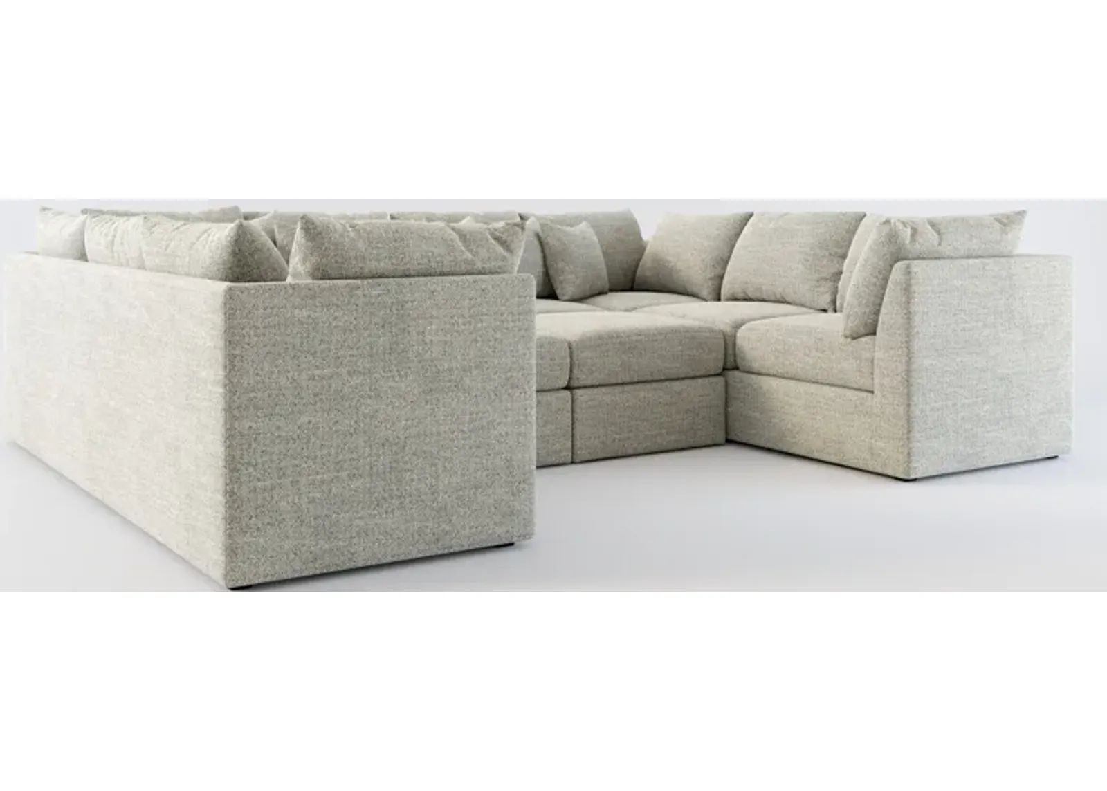 Nest 5-Piece Pit Hybrid Comfort Sectional - Pandora Pepper