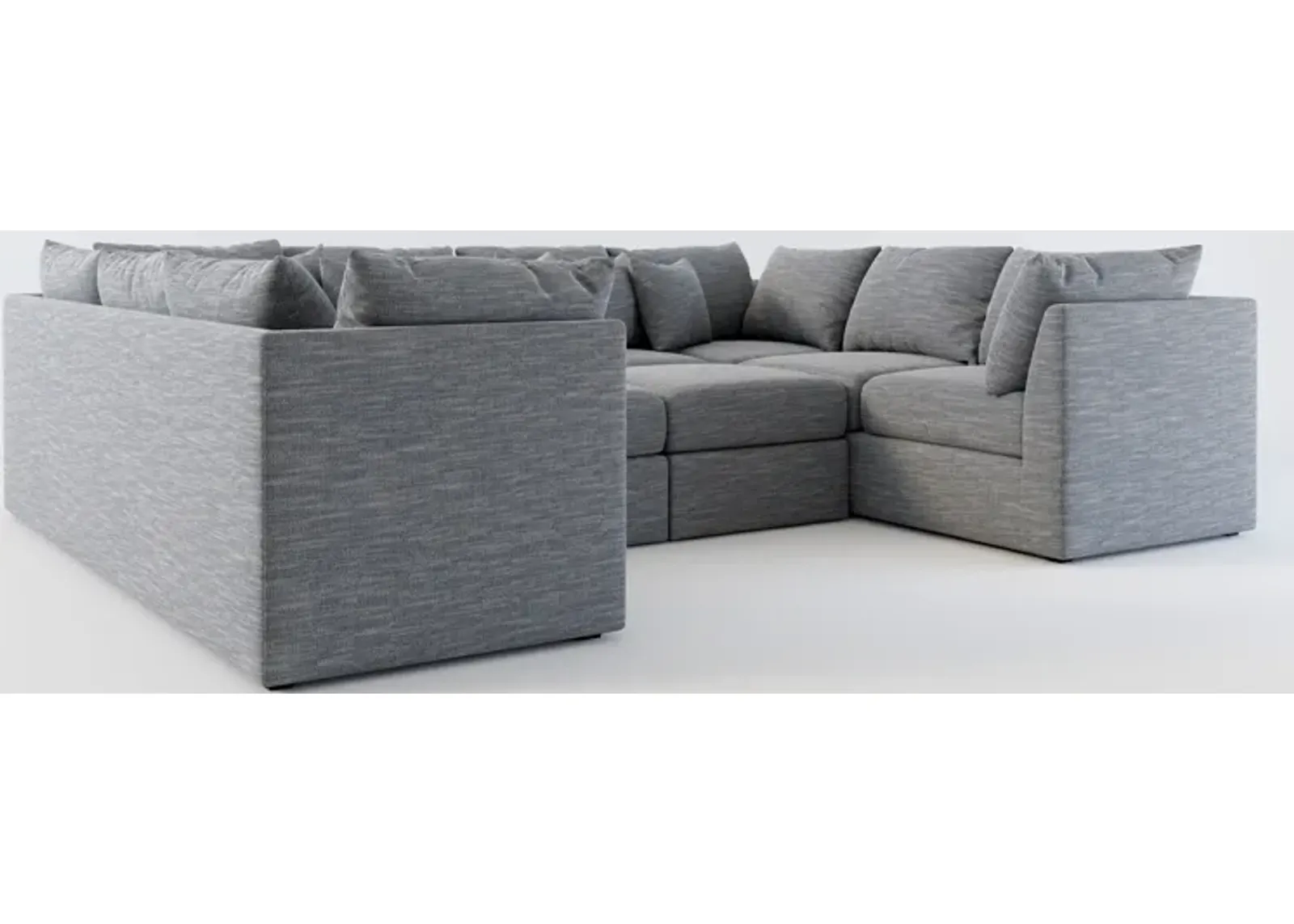 Nest Hybrid Comfort 5-Piece Pit Sectional - Dudley Indigo