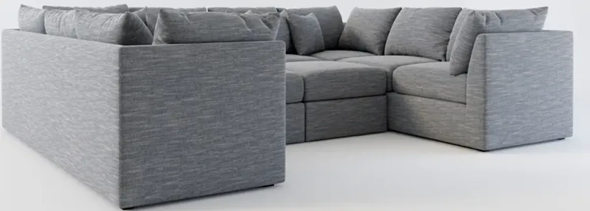 Nest Hybrid Comfort 5-Piece Pit Sectional - Dudley Indigo