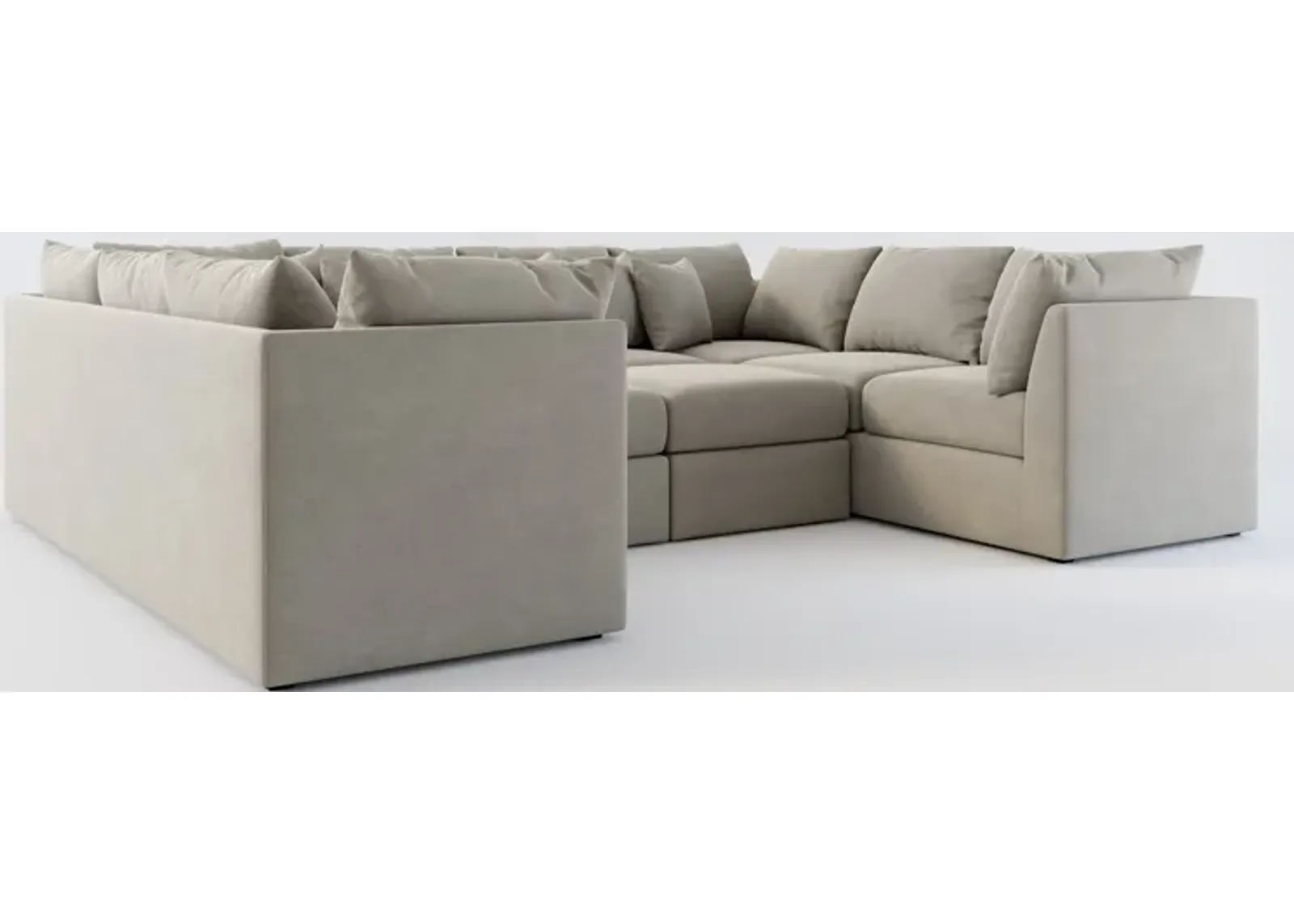 Nest Hybrid Comfort 5-Piece Pit Sectional - Abington Fog