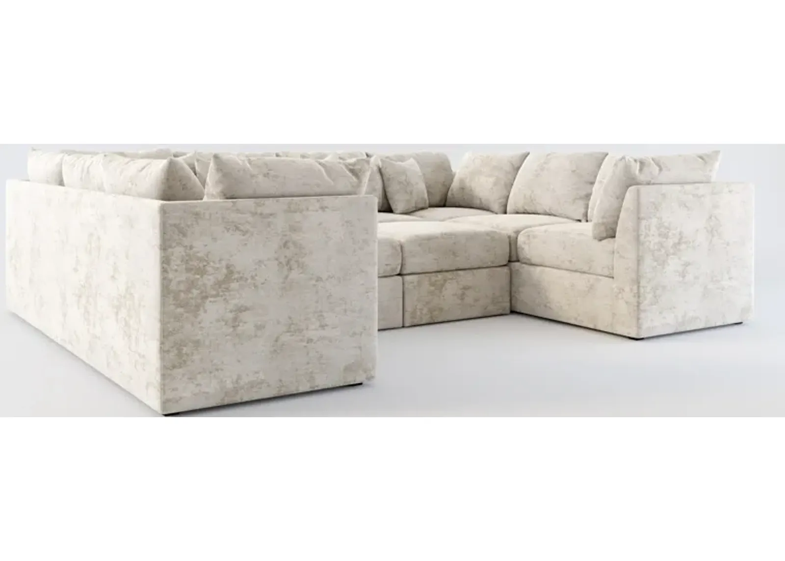 Nest Hybrid Comfort 5-Piece Pit Sectional - Hearth Cement