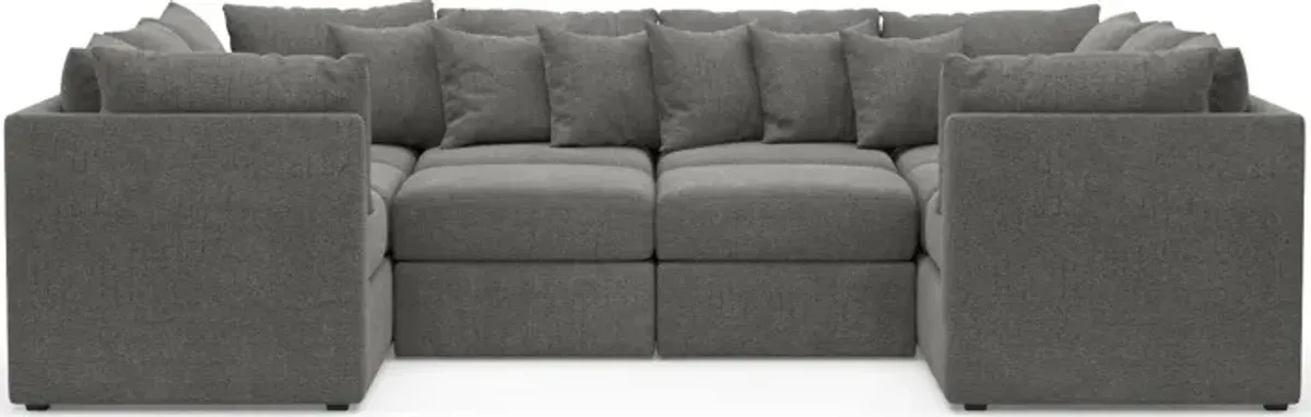 Nest Hybrid Comfort 5-Piece Pit Sectional - Living Large Charcoal