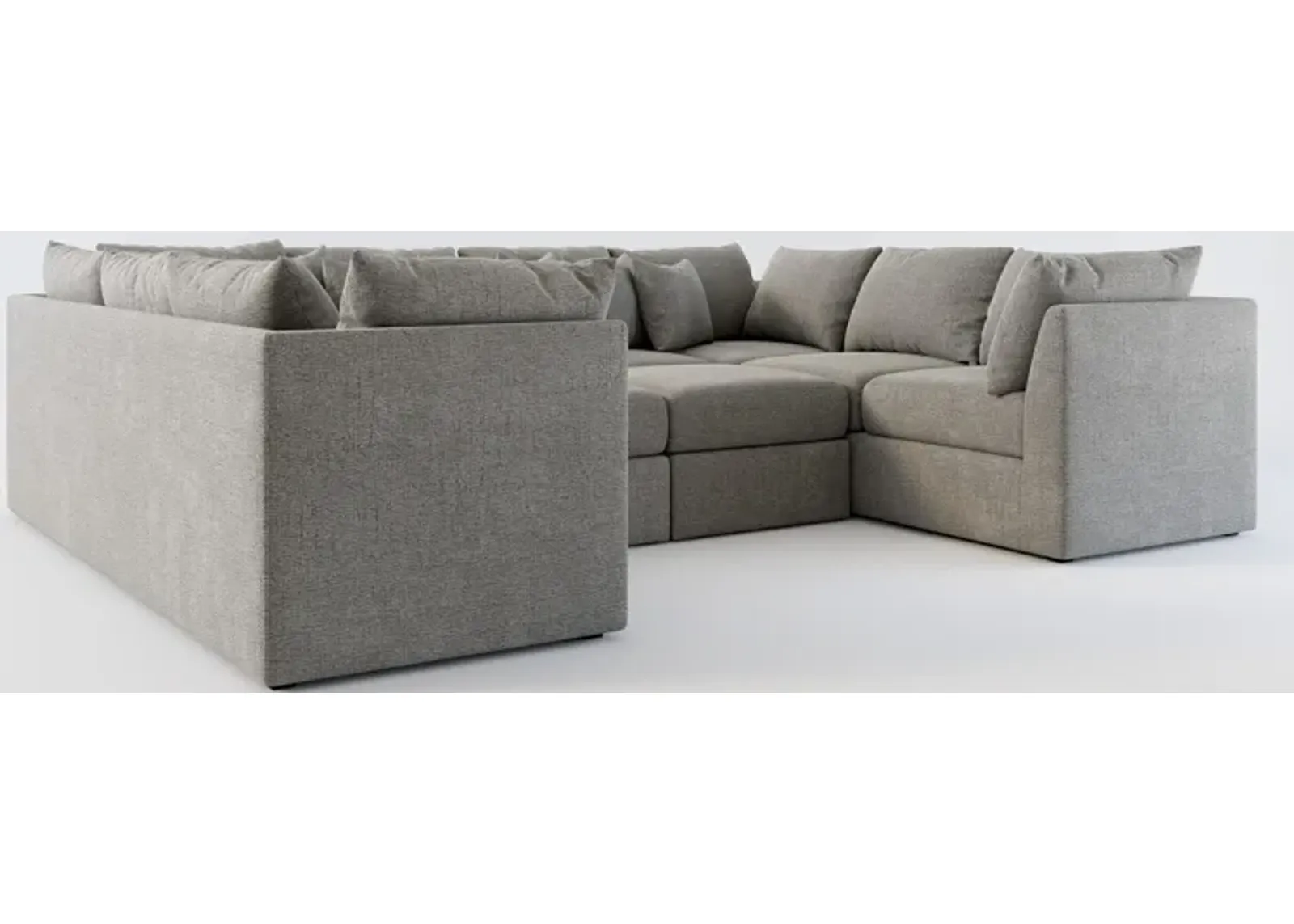 Nest Hybrid Comfort 5-Piece Pit Sectional - Living Large Charcoal