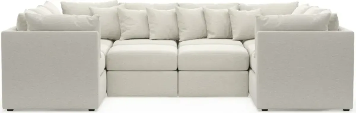 Nest Hybrid Comfort 5-Piece Pit Sectional - Living Large White