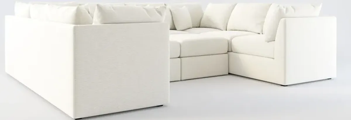 Nest Hybrid Comfort 5-Piece Pit Sectional - Living Large White