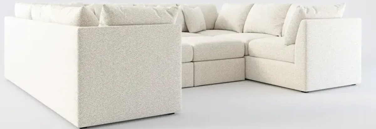 Nest Hybrid Comfort 5-Piece Pit Sectional - Muse Stone