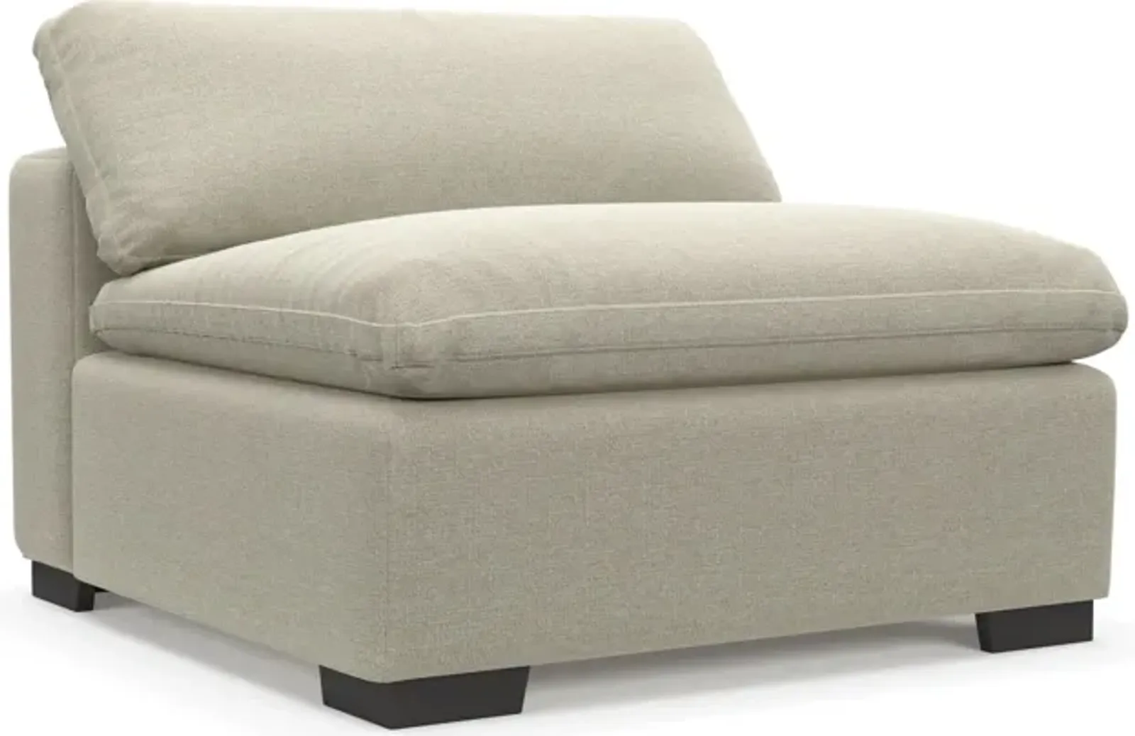 Plush Feathered Comfort Eco Performance Fabric Armless Chair - Liv Dove