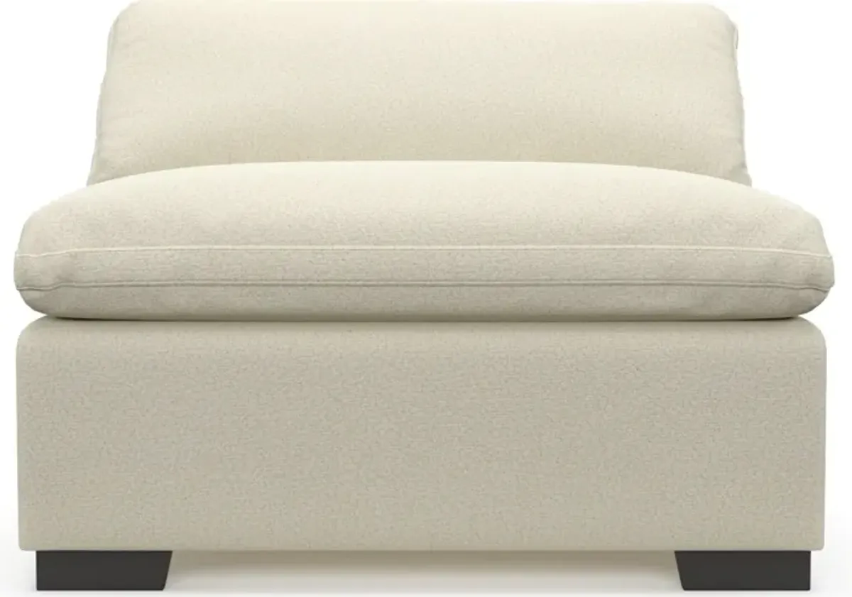 Plush Feathered Comfort Eco Performance Fabric Armless Chair - Fincher Ivory