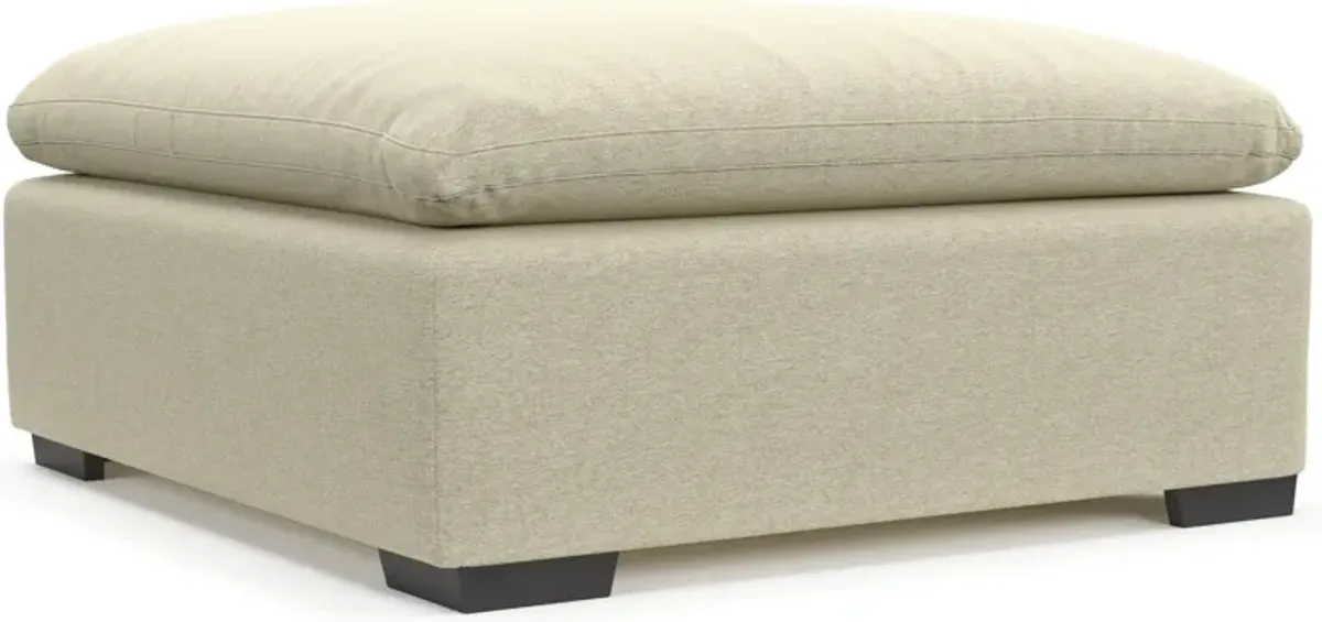 Plush Feathered Comfort Eco Performance Fabric Ottoman - Bridger Shell