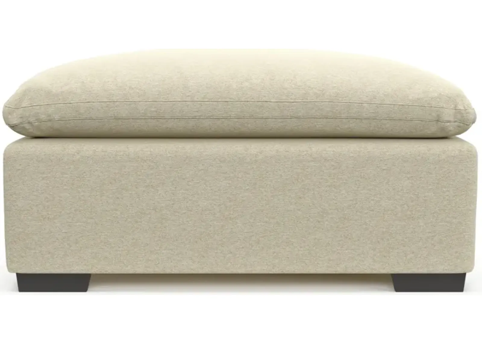 Plush Feathered Comfort Eco Performance Fabric Ottoman - Bridger Shell