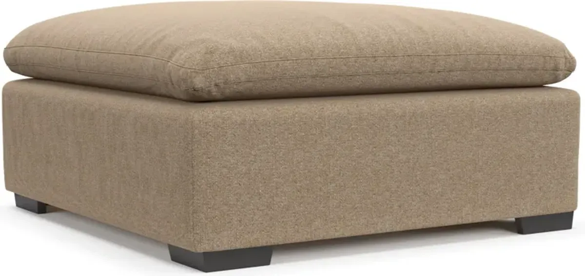 Plush Feathered Comfort Eco Performance Fabric Ottoman - Liv Wicker