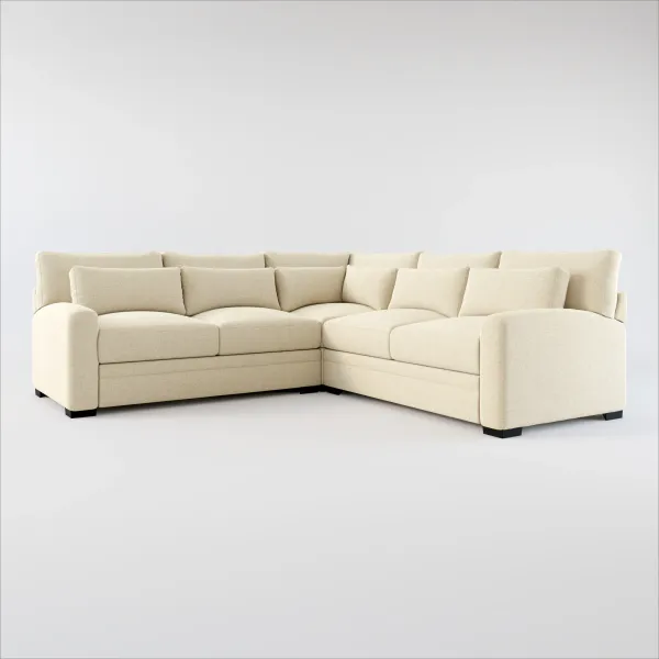 Winston Foam Comfort Eco Perfomance 3-Piece Sectional - Broderick Sand