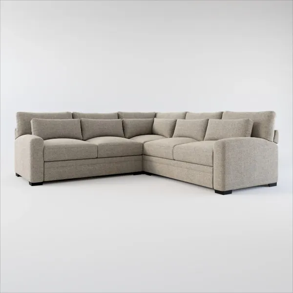 Winston Foam Comfort Eco Perfomance 3-Piece Sectional - Bridger Metal